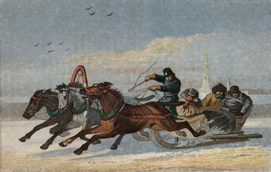 Schlittenfahrt in Russland